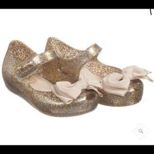 Mini melissa Girls Gold & Silver Glitter / Bow